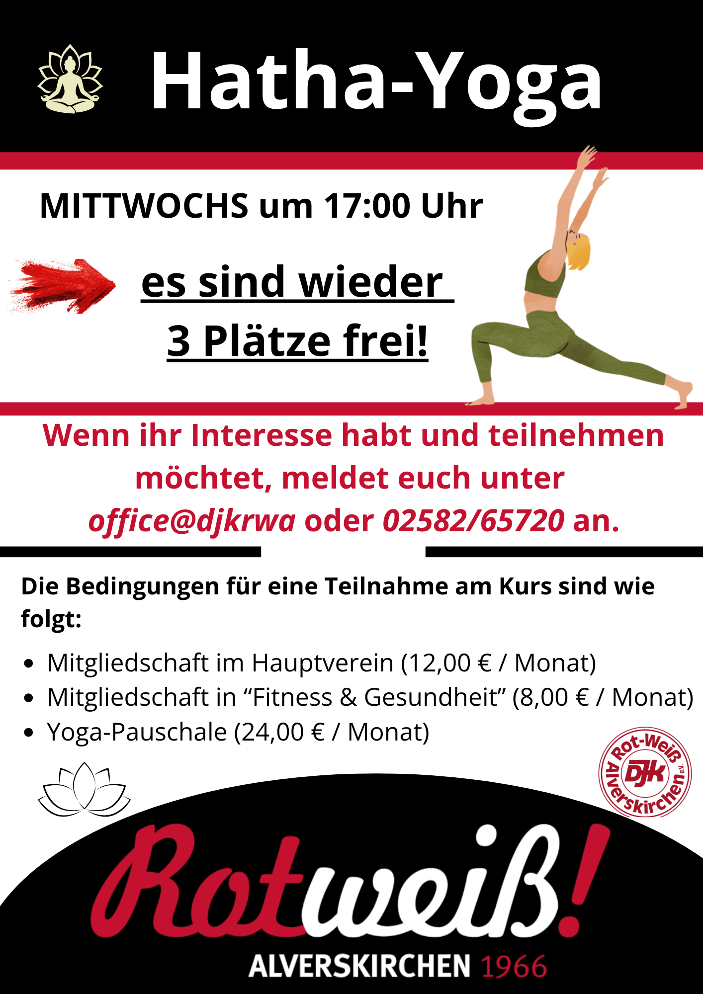 2026 04 23 Hatha Yoga Platze frei