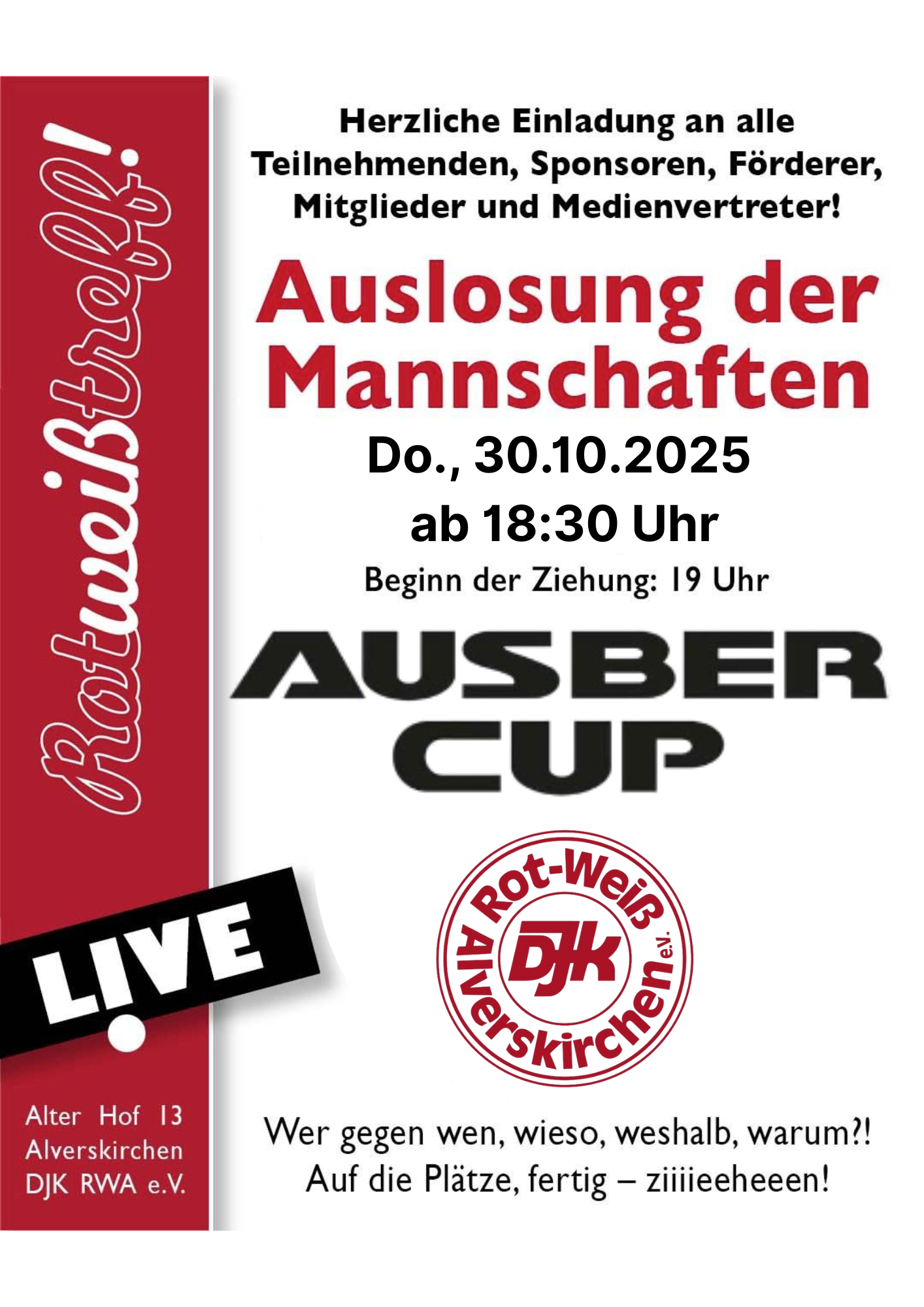 2025 10 13 Mannschaftsauslosung Ausbercup